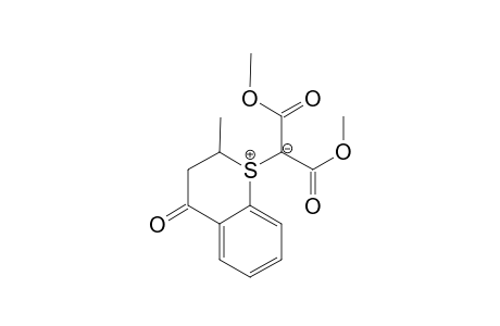 2H-1-Benzothiopyranium, 3,4-dihydro-2-methyl-4-oxo-, 2-methoxy-1-(methoxycarbonyl)-2-oxoethylide