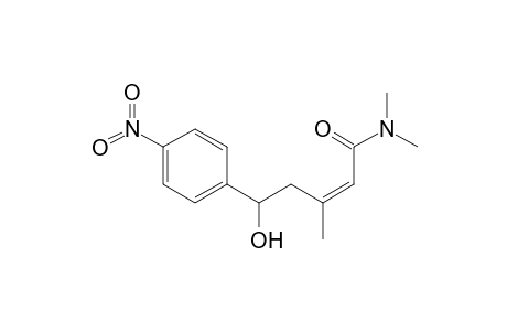 (Z)-5-Hydroxy-5-(p-nitrophenyl)-3,N,N-trimethyl-2-pentenamide