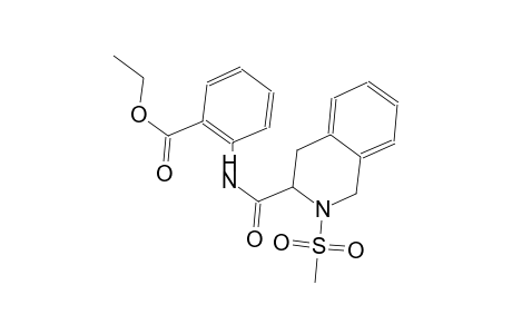 ethyl 2-({[2-(methylsulfonyl)-1,2,3,4-tetrahydro-3-isoquinolinyl]carbonyl}amino)benzoate