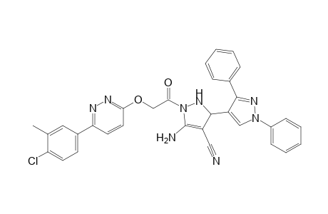 3-amino-2-[2-[6-(4-chloro-3-methyl-phenyl)pyridazin-3-yl]oxyacetyl]-5-(1,3-diphenylpyrazol-4-yl)-1,5-dihydropyrazole-4-carbonitrile