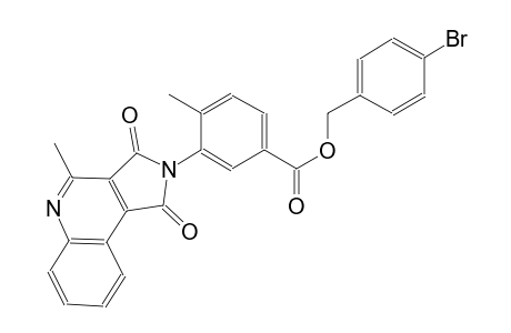 4-bromobenzyl 4-methyl-3-(4-methyl-1,3-dioxo-1,3-dihydro-2H-pyrrolo[3,4-c]quinolin-2-yl)benzoate