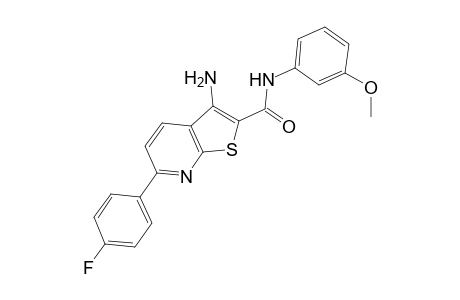 3-Amino-6-(4-fluoro-phenyl)-thieno[2,3-b]pyridine-2-carboxylic acid (3-methoxy-phenyl)-amide
