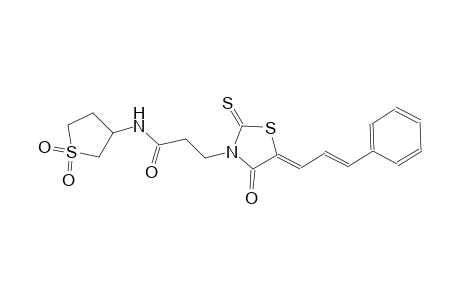 3-thiazolidinepropanamide, 4-oxo-5-[(2E)-3-phenyl-2-propenylidene]-N-(tetrahydro-1,1-dioxido-3-thienyl)-2-thioxo-, (5Z)-