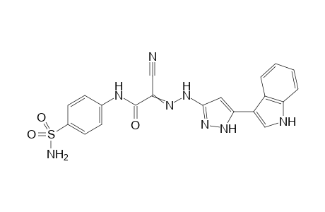 2-(2-(5-(1H-indol-3-yl)-1H-pyrazol-3-yl)hydrazono)-3-(4-(aminosulfonyl)phenylamino)-3-oxopropanenitrile