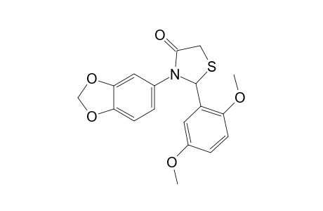3-(Benzo[d][1,3]dioxol-5-yl)-2-(2,5-dimethoxyphenyl)thiazolidin-4-one