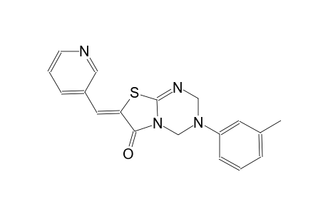 (7Z)-3-(3-methylphenyl)-7-(3-pyridinylmethylene)-3,4-dihydro-2H-[1,3]thiazolo[3,2-a][1,3,5]triazin-6(7H)-one