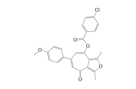 6-(4-methoxyphenyl)-1,3-dimethyl-4-oxo-4H-cyclohepta[c]furan-8-yl 4-chlorobenzoate