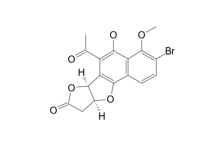 cis-6-acetyl-3-bromo-5-hydroxy-4-methoxy-6b,9a-dihydrofuro[3,2-b]naphtho[2,1-d]furan-8(9H)-one