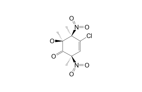 4-CHLORO-C-6-HYDROXY-2,5,6-TRIMETHYL-R-2,C-5-DINITROCYCLOHEX-3-ENONE