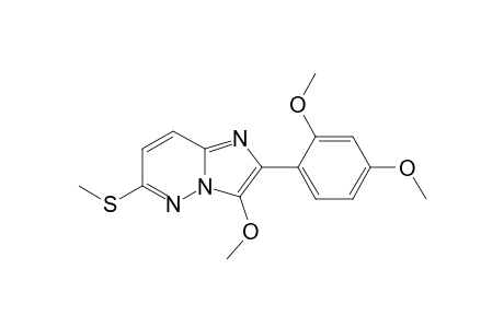 2-(2,4-dimethoxyphenyl)-3-methoxy-6-(methylthio)imidazo[1,2-b]pyridazine