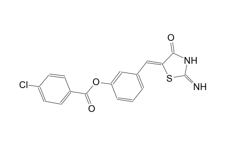 3-[(Z)-(2-imino-4-oxo-1,3-thiazolidin-5-ylidene)methyl]phenyl 4-chlorobenzoate