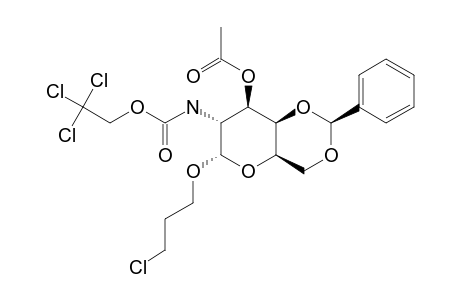 3-CHLOROPROPYL-3-O-ACETYL-4,6-O-BENZILIDENE-2-DEOXY-2-(2,2,2-TRICHLOROETHOXYCARBONYL-AMINO)-ALPHA-D-GALACTOPYRANOSIDE