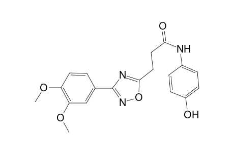 3-[3-(3,4-dimethoxyphenyl)-1,2,4-oxadiazol-5-yl]-N-(4-hydroxyphenyl)propanamide