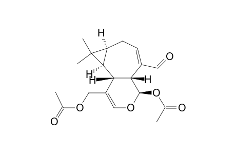4H-Cyclopropa[3,4]cyclohepta[1,2-c]pyran-5-carboxaldehyde, 4-(acetyloxy)-1-[(acetyloxy)methyl]-4a,7,7a,8,8a,8b-hexahydro-8,8-dimethyl-, [4R-(4.alpha.,4a.alpha.,7a.beta.,8a.beta.,8b.alpha.)]-