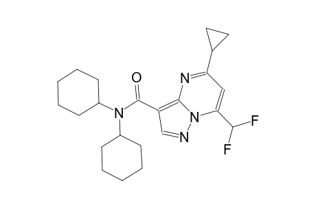 N,N-dicyclohexyl-5-cyclopropyl-7-(difluoromethyl)pyrazolo[1,5-a]pyrimidine-3-carboxamide