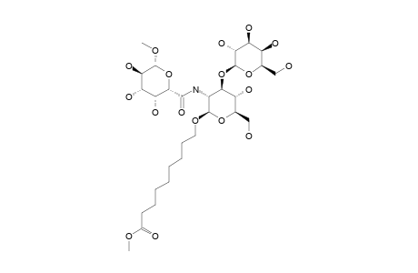 8-METHOXYCARBONYLOCTYL-BETA-D-GALACTOPYRANOSYL-(1->3)-2-DEOXY-2-(METHYL-BETA-L-GALACTOPYRANOSYLURONAMIDE)-BETA-D-GLUCOPYRANOSIDE