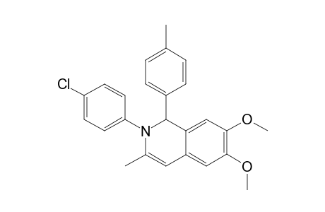 2-(4-CHLOROPHENYL)-6,7-DIMETHOXY-3-METHYL-1-(4-METHYLPHENYL)-1,2-DIHYDROISOQUINOLINE
