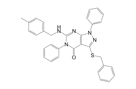 3-(benzylthio)-6-[(4-methylbenzyl)amino]-1,5-diphenyl-pyrazolo[3,4-d]pyrimidin-4-one