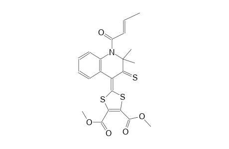 dimethyl 2-(1-[(2E)-2-butenoyl]-2,2-dimethyl-3-thioxo-2,3-dihydro-4(1H)-quinolinylidene)-1,3-dithiole-4,5-dicarboxylate