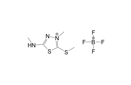5-Methylamino-3-methyl-2-methylthio-1,3,4-thiadiazolium tetrafluoroborate