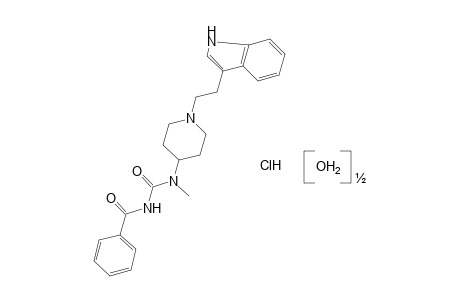 3-benzoyl-1-{1-[2-(indol-3-yl)ethyl]-4-piperidyl}-1-methylurea, monohydrochloride, hemihydrate