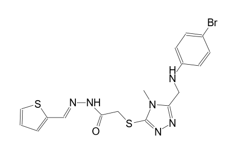 2-({5-[(4-bromoanilino)methyl]-4-methyl-4H-1,2,4-triazol-3-yl}sulfanyl)-N'-[(E)-2-thienylmethylidene]acetohydrazide