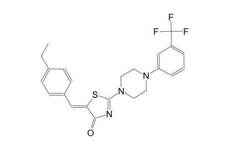 (5Z)-5-(4-ethylbenzylidene)-2-{4-[3-(trifluoromethyl)phenyl]-1-piperazinyl}-1,3-thiazol-4(5H)-one