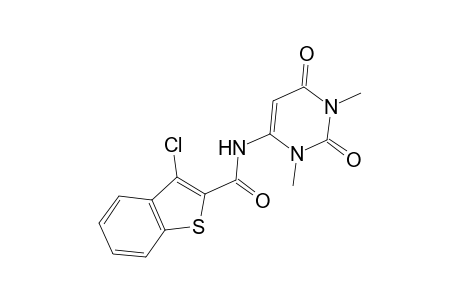 3-Chloranyl-N-[1,3-dimethyl-2,6-bis(oxidanylidene)pyrimidin-4-yl]-1-benzothiophene-2-carboxamide