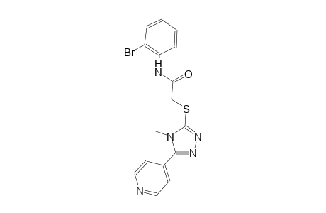 N-(2-bromophenyl)-2-{[4-methyl-5-(4-pyridinyl)-4H-1,2,4-triazol-3-yl]sulfanyl}acetamide