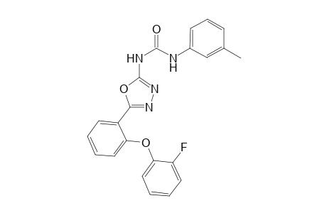 1-[5-[2-(2-fluoranylphenoxy)phenyl]-1,3,4-oxadiazol-2-yl]-3-(3-methylphenyl)urea