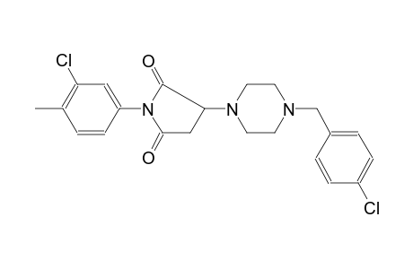 3-[4-(4-chlorobenzyl)-1-piperazinyl]-1-(3-chloro-4-methylphenyl)-2,5-pyrrolidinedione