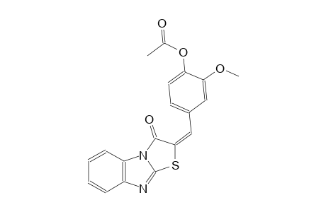 2-methoxy-4-[(E)-(3-oxo[1,3]thiazolo[3,2-a]benzimidazol-2(3H)-ylidene)methyl]phenyl acetate