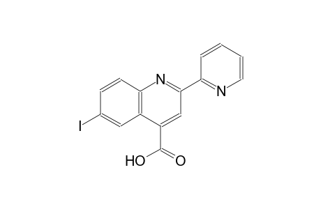 4-quinolinecarboxylic acid, 6-iodo-2-(2-pyridinyl)-