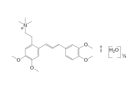 {4,5-dimethoxy-2-[3-(3,4-dimethoxphenyl)propenyl]phenethyl}trimethylammonium iodide, hemihydrate