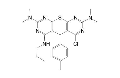 6-Chloro-2,8-di(dimethylamino)-5-(p-tolyl)-4-propylamino-5H-thiopyrano[2,3-d:6,5-d']dipyrimidine