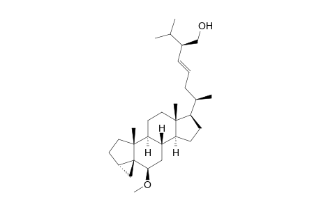 (25R)-26,26-Dimethyl-27-hydroxy-6.beta.-methoxy-3.alpha.,5-cyclo-5.alpha.-cholest-23-ene