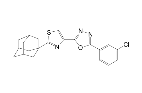 2-(2-Adamantyl-1,3-thiazol-4-yl)-5-(3-chlorophenyl)-1,3,4-oxadiazole