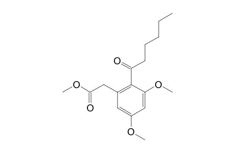 3,5-DIMETHOXY-2-HEXANOYL-PHENYLACETIC-ACID-METHYLESTER