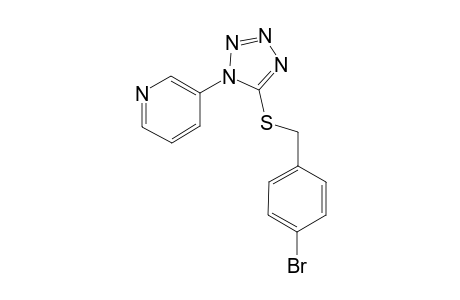 3-(5-{[(4-bromophenyl)methyl]sulfanyl}-1H-1,2,3,4-tetrazol-1-yl)pyridine