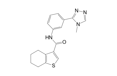 N-[3-(4-methyl-4H-1,2,4-triazol-3-yl)phenyl]-4,5,6,7-tetrahydro-1-benzothiophene-3-carboxamide