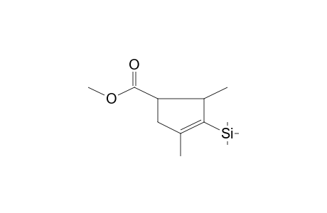 2,4-Dimethyl-3-trimethylsilyl-1-cyclopent-3-enecarboxylic acid methyl ester