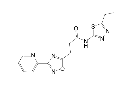 N-(5-ethyl-1,3,4-thiadiazol-2-yl)-3-[3-(pyridin-2-yl)-1,2,4-oxadiazol-5-yl]propanamide