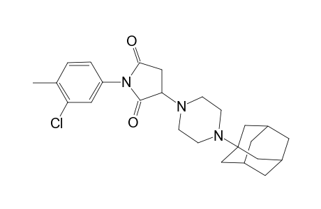 1H-Pyrrole-2,5-dione, 1-(3-chloro-4-methylphenyl)dihydro-3-(4-tricyclo[3.3.1.1(3,7)]dec-1-yl-1-piperazinyl)-