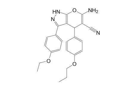 6-amino-3-(4-ethoxyphenyl)-4-(4-propoxyphenyl)-1,4-dihydropyrano[2,3-c]pyrazole-5-carbonitrile