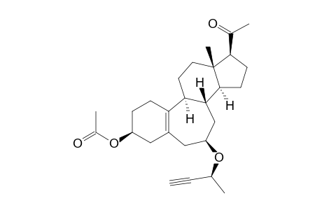 3a-Acetoxy-B-homo-6as-((S)-1-butyn-3-yl-oxy)-pregna-5(10)-en-20-one