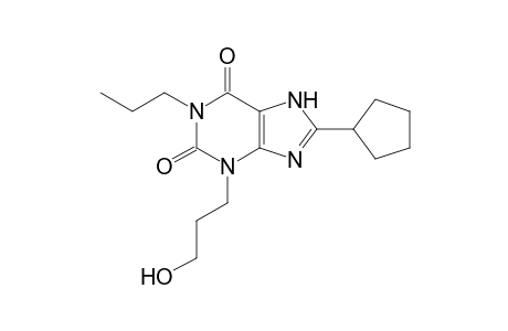 8-Cyclopentyl-3-(3-hydroxypropyl)-1-propyl-3,7-dihydropurine-2,6-dione