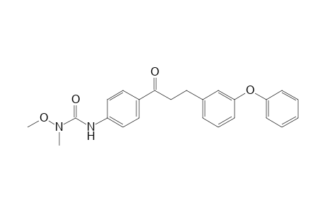 Urea, N-methoxy-N-methyl-N'-[4-[1-oxo-3-(3-phenoxyphenyl)propyl]phenyl]-