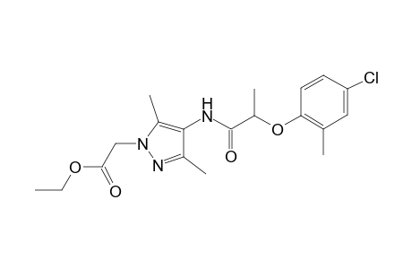 1H-Pyrazole-1-acetic acid, 4-[[2-(4-chloro-2-methylphenoxy)-1-oxopropyl]amino]-3,5-dimethyl-, ethyl ester