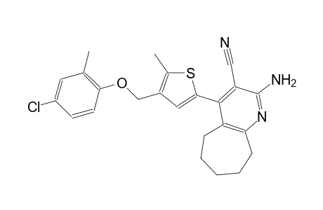 2-amino-4-{4-[(4-chloro-2-methylphenoxy)methyl]-5-methyl-2-thienyl}-6,7,8,9-tetrahydro-5H-cyclohepta[b]pyridine-3-carbonitrile