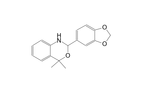 2H-3,1-benzoxazine, 2-(1,3-benzodioxol-5-yl)-1,4-dihydro-4,4-dimethyl-